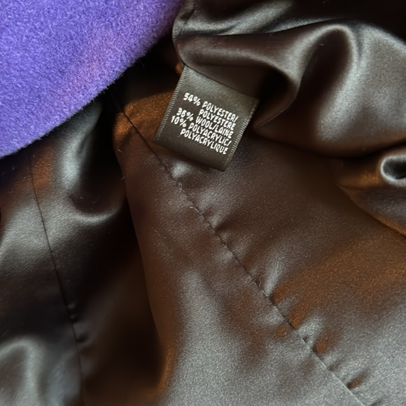 NWT Lafayette 148 Purple Wool-Blend Mandarin Collar Evening Jacket sz 6 - Picture 14 of 14